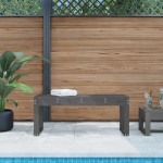 vidaXL Bancă de grădină, gri, 110x38x45 cm, lemn masiv de pin vidaXL Bancă de grădină, gri, 110x38x45 cm, lemn masiv de pin