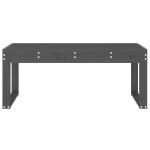 vidaXL Bancă de grădină, gri, 110x38x45 cm, lemn masiv de pin vidaXL Bancă de grădină, gri, 110x38x45 cm, lemn masiv de pin