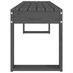 vidaXL Bancă de grădină, gri, 110x38x45 cm, lemn masiv de pin vidaXL Bancă de grădină, gri, 110x38x45 cm, lemn masiv de pin