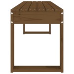 vidaXL Bancă de grădină, maro miere, 110x38x45 cm, lemn masiv de pin