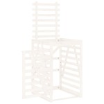 vidaXL Depozitare coș de gunoi, alb, 84x90x128,5 cm, lemn masiv de pin vidaXL Depozitare coș de gunoi, alb, 84x90x128,5 cm, lemn masiv de pin