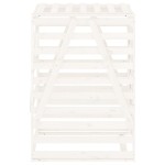 vidaXL Depozitare coș de gunoi, alb, 84x90x128,5 cm, lemn masiv de pin vidaXL Depozitare coș de gunoi, alb, 84x90x128,5 cm, lemn masiv de pin