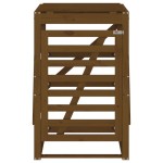 vidaXL Depozitare pubelă gunoi, maro, 84x90x128,5 cm lemn masiv de pin
