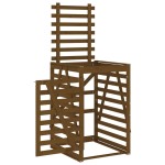 vidaXL Depozitare pubelă gunoi, maro, 84x90x128,5 cm lemn masiv de pin