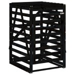 vidaXL Depozitare coș de gunoi negru 84x90x128,5 cm lemn masiv de pin vidaXL Depozitare coș de gunoi negru 84x90x128,5 cm lemn masiv de pin