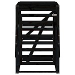 vidaXL Depozitare coș de gunoi negru 84x90x128,5 cm lemn masiv de pin vidaXL Depozitare coș de gunoi negru 84x90x128,5 cm lemn masiv de pin