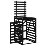 vidaXL Depozitare coș de gunoi negru 84x90x128,5 cm lemn masiv de pin vidaXL Depozitare coș de gunoi negru 84x90x128,5 cm lemn masiv de pin