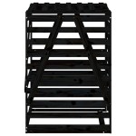 vidaXL Depozitare coș de gunoi negru 84x90x128,5 cm lemn masiv de pin vidaXL Depozitare coș de gunoi negru 84x90x128,5 cm lemn masiv de pin