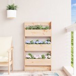 vidaXL Jardinieră de perete cu 3 niveluri 60x18,5x110 cm lemn pin vidaXL Jardinieră de perete cu 3 niveluri 60x18,5x110 cm lemn pin