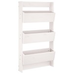 vidaXL Jardinieră de perete cu 3 niveluri alb 60x18,5x110 cm lemn pin vidaXL Jardinieră de perete cu 3 niveluri alb 60x18,5x110 cm lemn pin