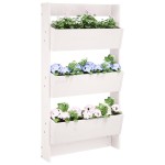 vidaXL Jardinieră de perete cu 3 niveluri alb 60x18,5x110 cm lemn pin vidaXL Jardinieră de perete cu 3 niveluri alb 60x18,5x110 cm lemn pin