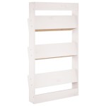 vidaXL Jardinieră de perete cu 3 niveluri alb 60x18,5x110 cm lemn pin vidaXL Jardinieră de perete cu 3 niveluri alb 60x18,5x110 cm lemn pin