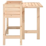 vidaXL Jardinieră de grădină cu blat pliabil, lemn masiv pin