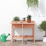 vidaXL Jardinieră de grădină cu blat pliabil, lemn masiv douglas