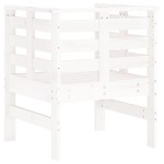 vidaXL Scaune de grădină, 2 buc., alb, 61,5x53x71 cm, lemn masiv pin