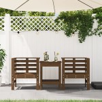 vidaXL Scaune grădină, 2 buc., maro miere 61,5x53x71 cm lemn masiv pin vidaXL Scaune grădină, 2 buc., maro miere 61,5x53x71 cm lemn masiv pin