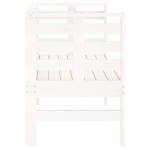 vidaXL Bancă de grădină, alb, 111,5x53x71 cm, lemn masiv de pin