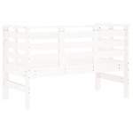 vidaXL Bancă de grădină, alb, 111,5x53x71 cm, lemn masiv de pin