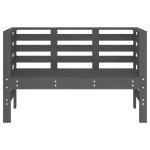 vidaXL Bancă de grădină, gri, 111,5x53x71 cm, lemn masiv de pin