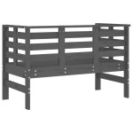 vidaXL Bancă de grădină, gri, 111,5x53x71 cm, lemn masiv de pin