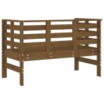 vidaXL Bancă de grădină, maro miere, 111,5x53x71 cm, lemn masiv pin