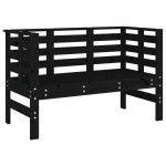 vidaXL Bancă de grădină, negru, 111,5x53x71 cm, lemn masiv de pin vidaXL Bancă de grădină, negru, 111,5x53x71 cm, lemn masiv de pin