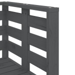 vidaXL Set mobilier de grădină, 3 piese, gri, lemn masiv de pin