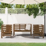 vidaXL Set mobilier de grădină, 3 piese, maro miere, lemn masiv de pin vidaXL Set mobilier de grădină, 3 piese, maro miere, lemn masiv de pin