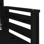 vidaXL Bancă de grădină cu masă 2 locuri, negru, lemn masiv de pin vidaXL Bancă de grădină cu masă 2 locuri, negru, lemn masiv de pin