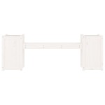 vidaXL Banchetă cu jardiniere, alb, 180x36x63 cm, lemn masiv de pin