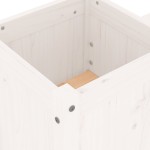 vidaXL Banchetă cu jardiniere, alb, 180x36x63 cm, lemn masiv de pin