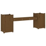 vidaXL Banchetă cu jardiniere, maro miere, 180x36x63cm, lemn masiv pin