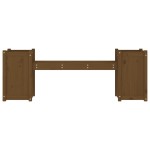 vidaXL Banchetă cu jardiniere, maro miere, 180x36x63cm, lemn masiv pin