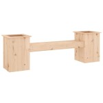 vidaXL Jardinieră bancă, 184,5x39,5x56,5 cm, lemn masiv de pin