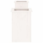 vidaXL Jardinieră bancă, alb, 184,5x39,5x56,5 cm, lemn masiv de pin