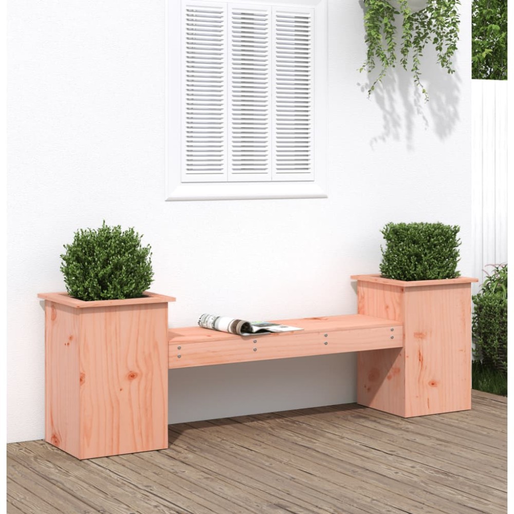 vidaXL Banchetă cu jardiniere, 184,5x39,5x56,5 cm, lemn masiv Douglas
