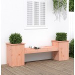 vidaXL Banchetă cu jardiniere, 184,5x39,5x56,5 cm, lemn masiv Douglas