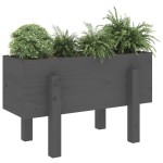 vidaXL Jardinieră de grădină, gri, 62x30x38 cm, lemn masiv pin vidaXL Jardinieră de grădină, gri, 62x30x38 cm, lemn masiv pin
