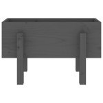 vidaXL Jardinieră de grădină, gri, 62x30x38 cm, lemn masiv pin vidaXL Jardinieră de grădină, gri, 62x30x38 cm, lemn masiv pin