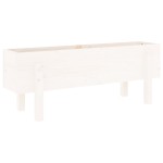 vidaXL Strat înălțat de grădină, alb, 101x30x38 cm, lemn masiv de pin vidaXL Strat înălțat de grădină, alb, 101x30x38 cm, lemn masiv de pin