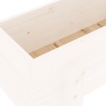 vidaXL Strat înălțat de grădină, alb, 101x30x38 cm, lemn masiv de pin vidaXL Strat înălțat de grădină, alb, 101x30x38 cm, lemn masiv de pin