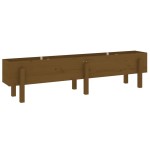 vidaXL Strat înălțat de grădină maro miere 160x30x38 cm lemn masiv pin