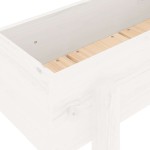 vidaXL Strat înălțat de grădină, alb, 121x30x38 cm, lemn masiv de pin vidaXL Strat înălțat de grădină, alb, 121x30x38 cm, lemn masiv de pin