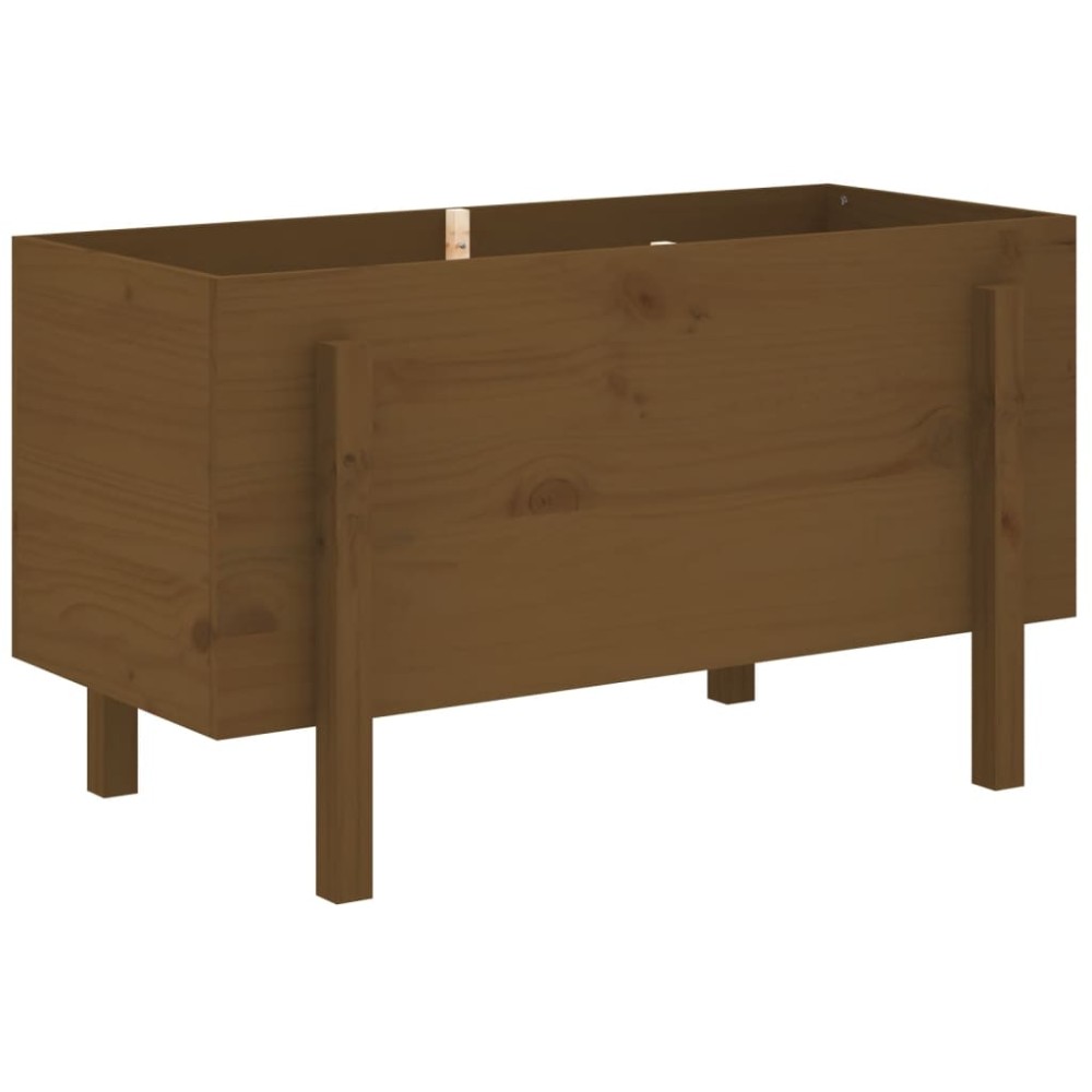 vidaXL Strat înălțat de grădină maro miere 101x50x57 cm lemn masiv pin