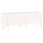vidaXL Strat înălțat de grădină, alb, 160x50x57 cm, lemn masiv de pin vidaXL Strat înălțat de grădină, alb, 160x50x57 cm, lemn masiv de pin
