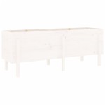 vidaXL Strat înălțat de grădină, alb, 160x50x57 cm, lemn masiv de pin vidaXL Strat înălțat de grădină, alb, 160x50x57 cm, lemn masiv de pin