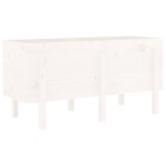 vidaXL Strat înălțat de grădină, alb, 121x50x57 cm, lemn masiv de pin vidaXL Strat înălțat de grădină, alb, 121x50x57 cm, lemn masiv de pin