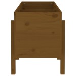 vidaXL Strat înălțat de grădină maro miere 121x50x57 cm lemn masiv pin