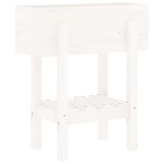 vidaXL Jardinieră de grădină, alb, 62x30x69 cm, lemn masiv de pin vidaXL Jardinieră de grădină, alb, 62x30x69 cm, lemn masiv de pin