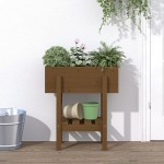 vidaXL Jardinieră de grădină, maro miere, 62x30x69 cm, lemn masiv pin vidaXL Jardinieră de grădină, maro miere, 62x30x69 cm, lemn masiv pin